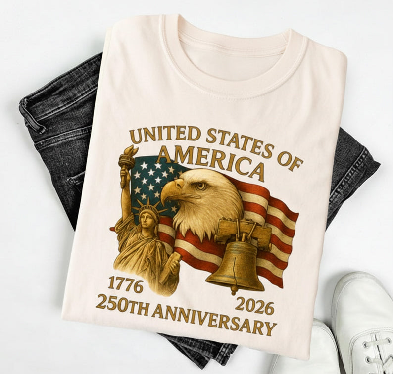 Happy 250 Years Birthday USA Shirt | Patriotic 4th of July 1776β2026 T-Shirt