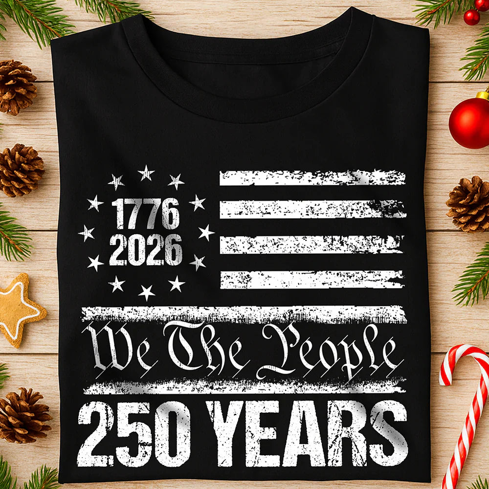 250 Years USA 250th Birthday 1776-2026 Eagle Flag Dark Shirt