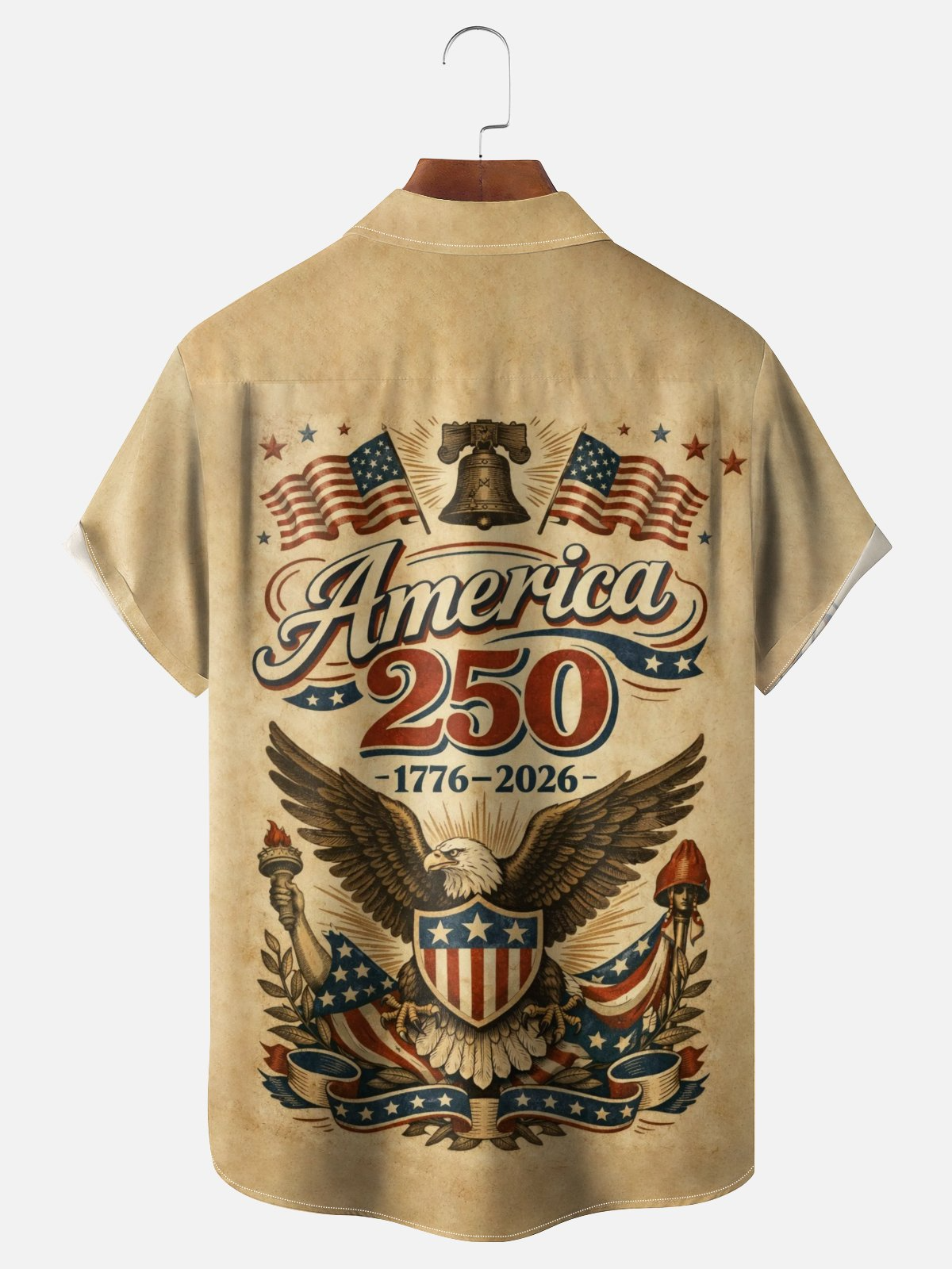 250th Anniversary Of The United States Independence Day Chest Pocket Holiday Hawaiian Shirt