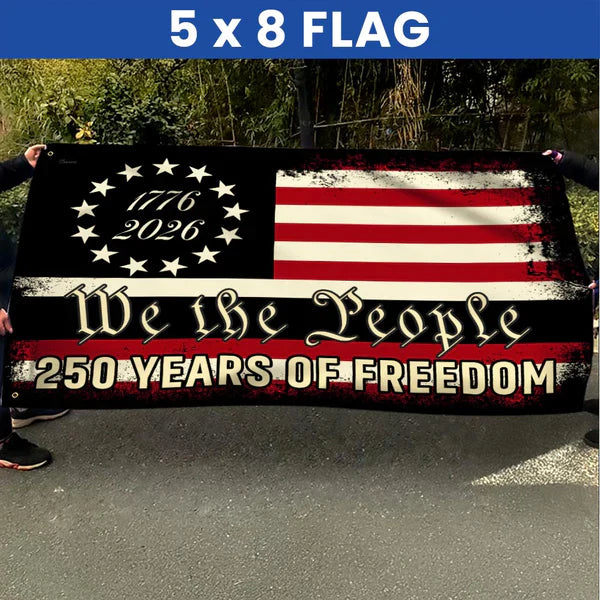 Patriotic 250th Anniversary 1776 2026 United States of America Semiquincentennial Grommet Flag