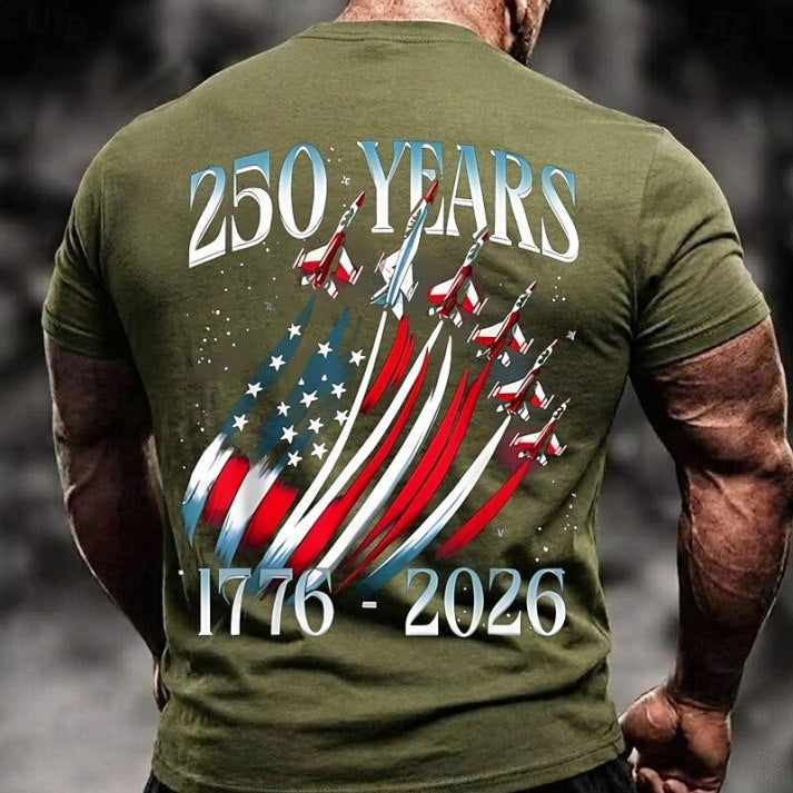 250 Years Of Freedom Men's American Us Flag Eagle