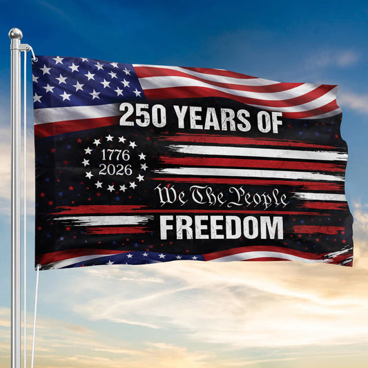 Patriotic 250th Anniversary 1776 2026 United States of America Semiquincentennial Grommet Flag