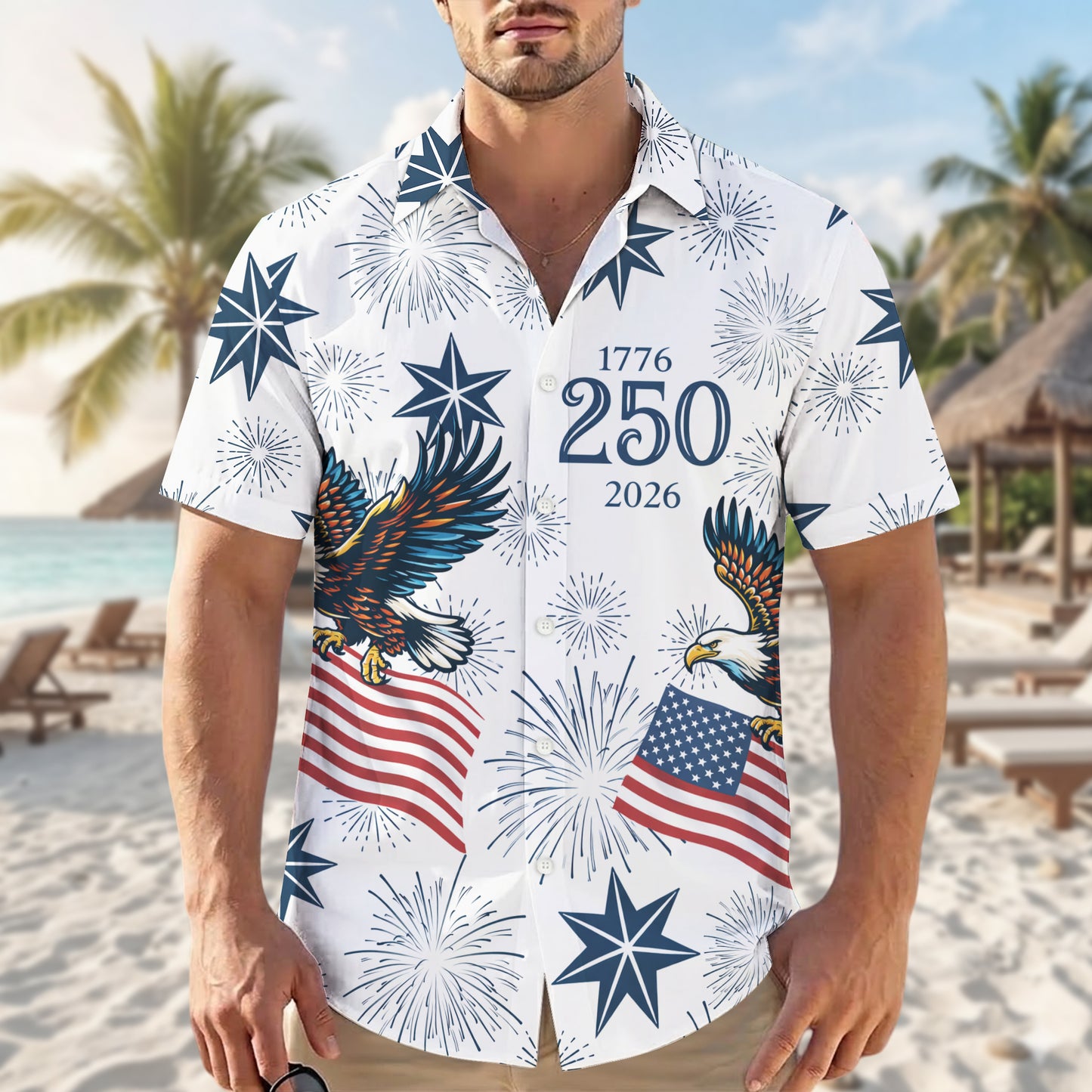 250 Years of Freedom 1776 - 2026 Eagle Patriotic Hawaii Shirt