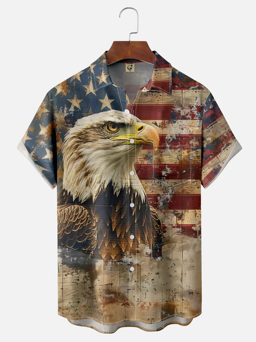 250th Anniversary Of The United States Independence Day Chest Pocket Holiday Hawaiian Shirt