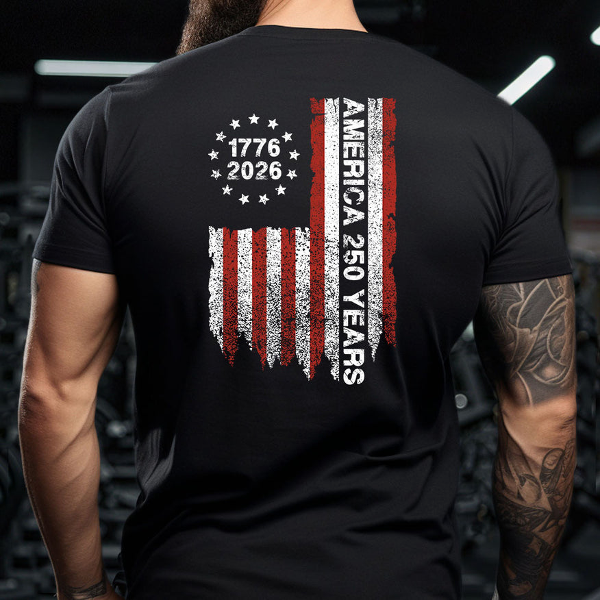 250 Years Of Freedom Military Green Tee - Two Sides