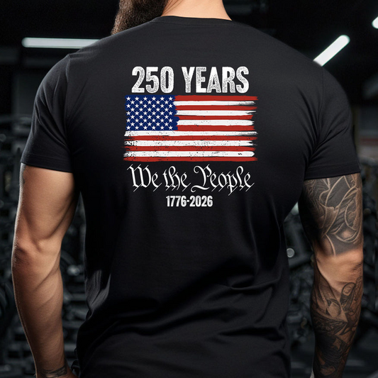 250 Years Of Freedom Military Green Tee - Two Sides
