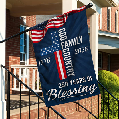 American Patriotic Flag, 250 Years of Blessing God 1776 2026 Flag