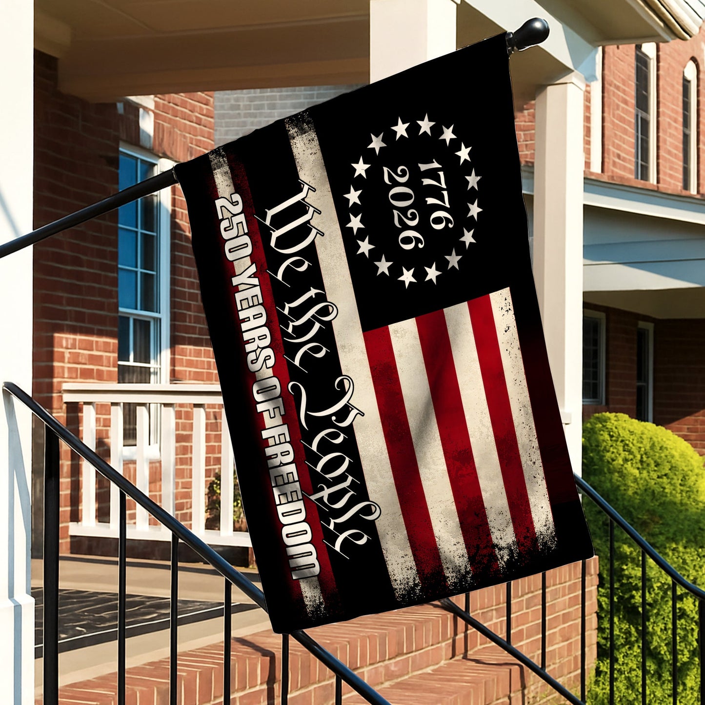 Patriotic 250th Anniversary 1776 2026 United States of America Semiquincentennial Grommet Flag