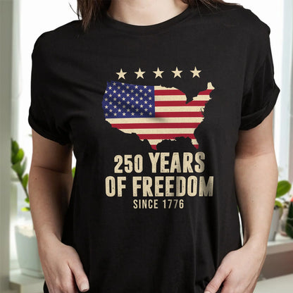 America 250th Anniversary 1776 2026 America 250 Years of Freedom Dark Shirt