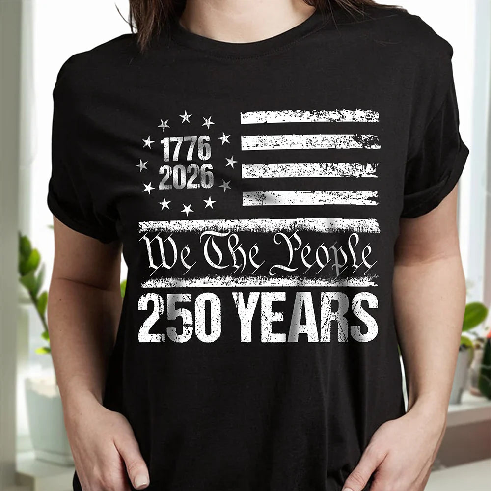 250 Years USA 250th Birthday 1776-2026 Eagle Flag Dark Shirt