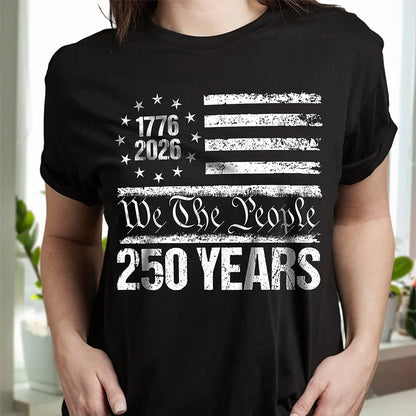 250 Years USA 250th Birthday 1776-2026 Eagle Flag Dark Shirt
