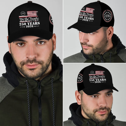 USA 250 Years Birthday Baseball Cap, 4th of July Hat, 1776–2026 Unisex Cap, Independence Gifts For Patriot