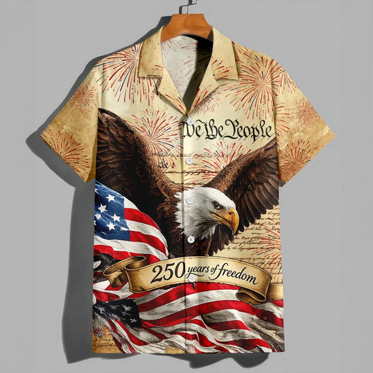 We The People 250 Years of Freedom Hawaiian Shirt – American Flag Patriotic