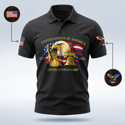 Polo Shirt - 250th Anniversary America Patriotic