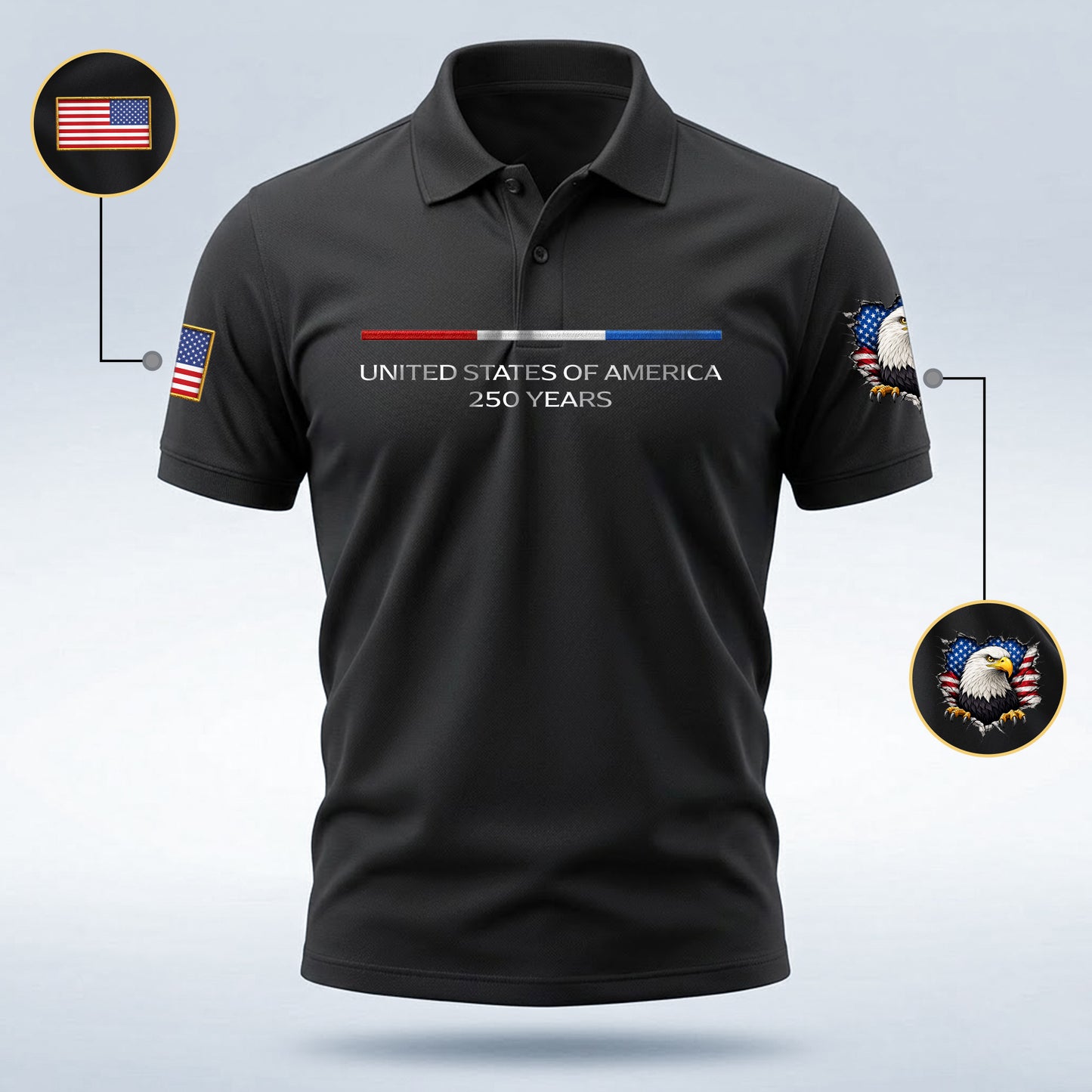 Polo Shirt - 250th Anniversary America Patriotic