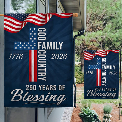 American Patriotic Flag, 250 Years of Blessing God 1776 2026 Flag