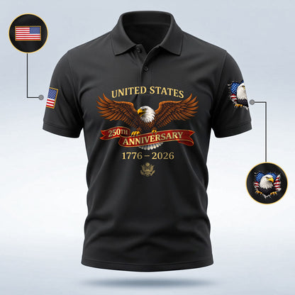Polo Shirt - 250th Anniversary America Patriotic
