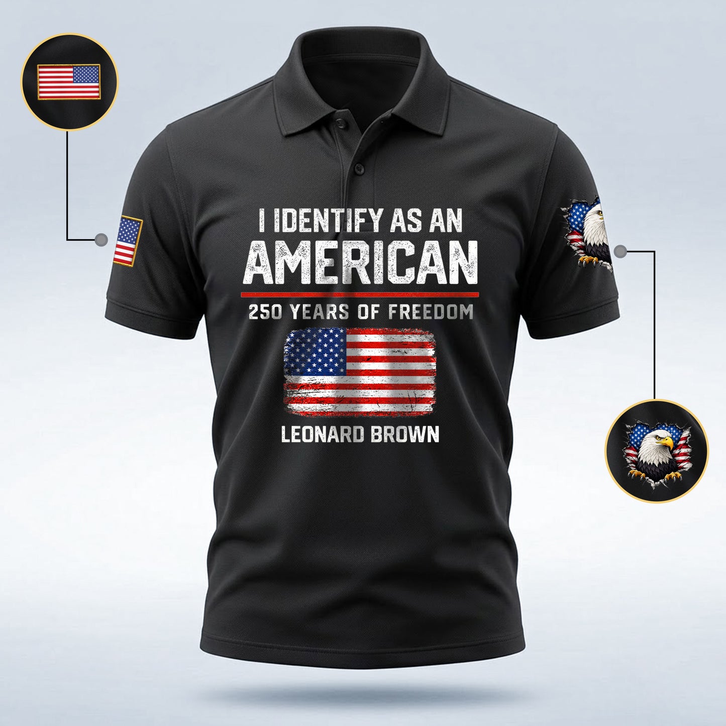 Polo Shirt - 250th Anniversary America Patriotic