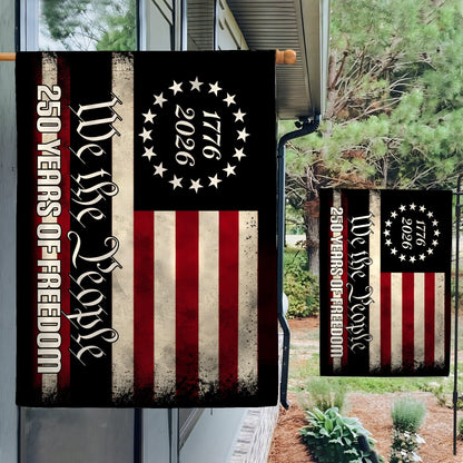 Patriotic 250th Anniversary 1776 2026 United States of America Semiquincentennial Grommet Flag