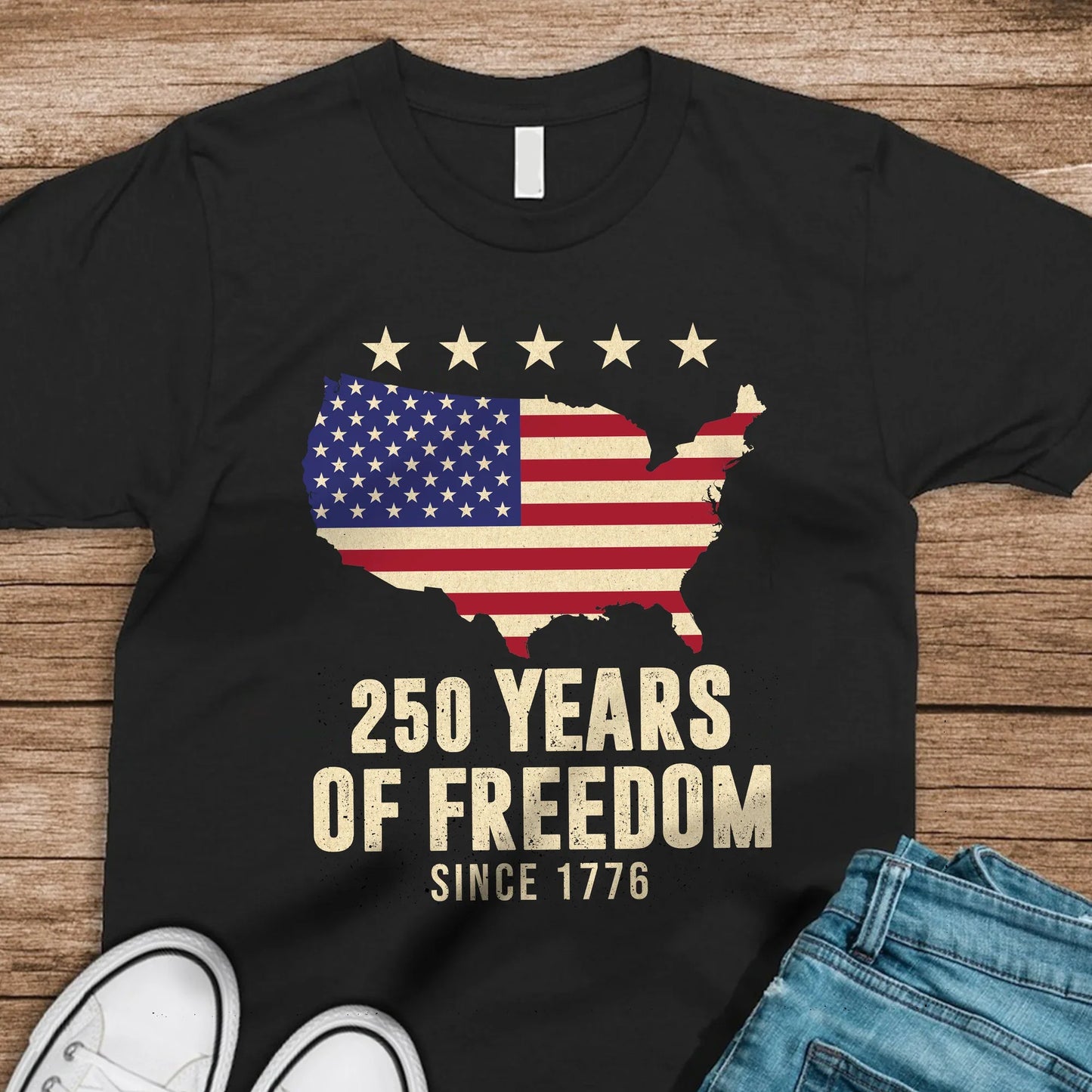 America 250th Anniversary 1776 2026 America 250 Years of Freedom Dark Shirt