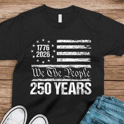 250 Years USA 250th Birthday 1776-2026 Eagle Flag Dark Shirt