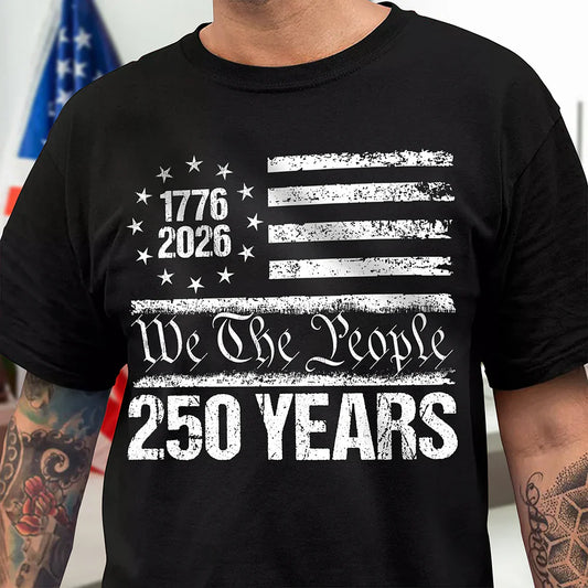 250 Years USA 250th Birthday 1776-2026 Eagle Flag Dark Shirt