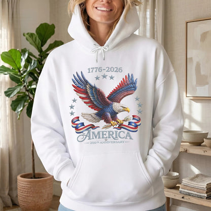 250th Anniversary America Patriotic T-Shirt, Bald Eagle American Flag