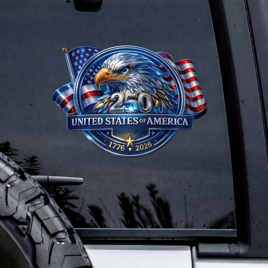 USA 250th Anniversary Eagle Decal – United States of America 1776–2026 Patriotic Sticker