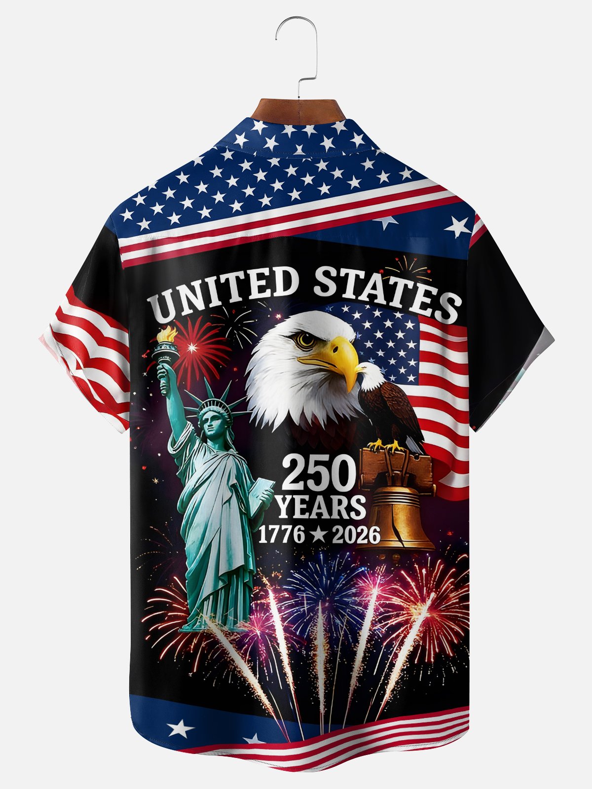 250th Anniversary Of The United States Independence Day Chest Pocket Holiday Hawaiian Shirt