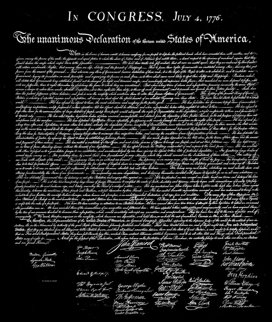 Declaration of Independence 1776 T-Shirt – American Patriot Tee | USA History Shirt | Founding Fathers Independence Day Shirt - Two Sides