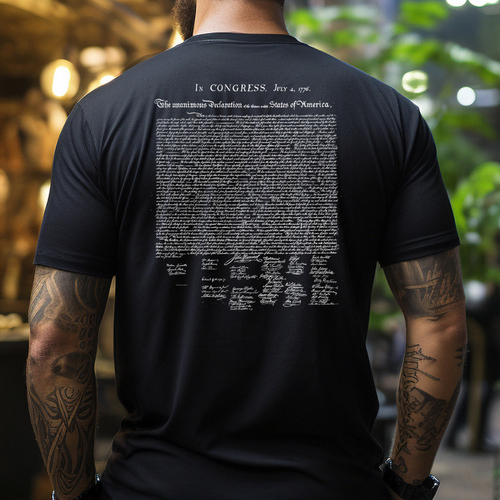 Declaration of Independence 1776 T-Shirt – American Patriot Tee | USA History Shirt | Founding Fathers Independence Day Shirt - Two Sides