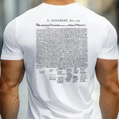 Declaration of Independence 1776 T-Shirt – American Patriot Tee | USA History Shirt | Founding Fathers Independence Day Shirt - Two Sides
