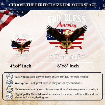 🔥 LIMITED TIME OFFER – 250th Anniversary Decal, United States Of America Eagle Patriotic