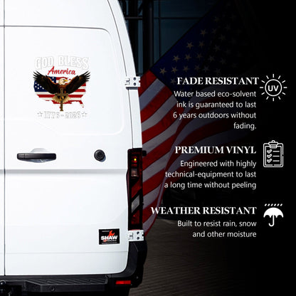 🔥 LIMITED TIME OFFER – 250th Anniversary Decal, United States Of America Eagle Patriotic