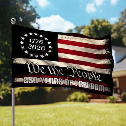 Patriotic 250th Anniversary 1776 2026 United States of America Semiquincentennial Grommet Flag
