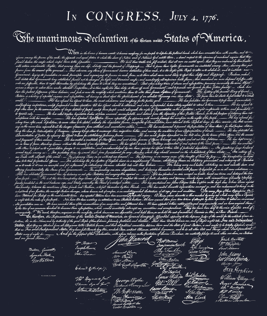 Declaration of Independence 1776 T-Shirt – American Patriot Tee | USA History Shirt | Founding Fathers Independence Day Shirt - Two Sides