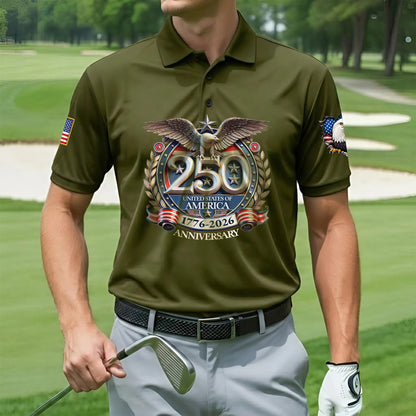 Polo Shirt - 250th Anniversary America Patriotic