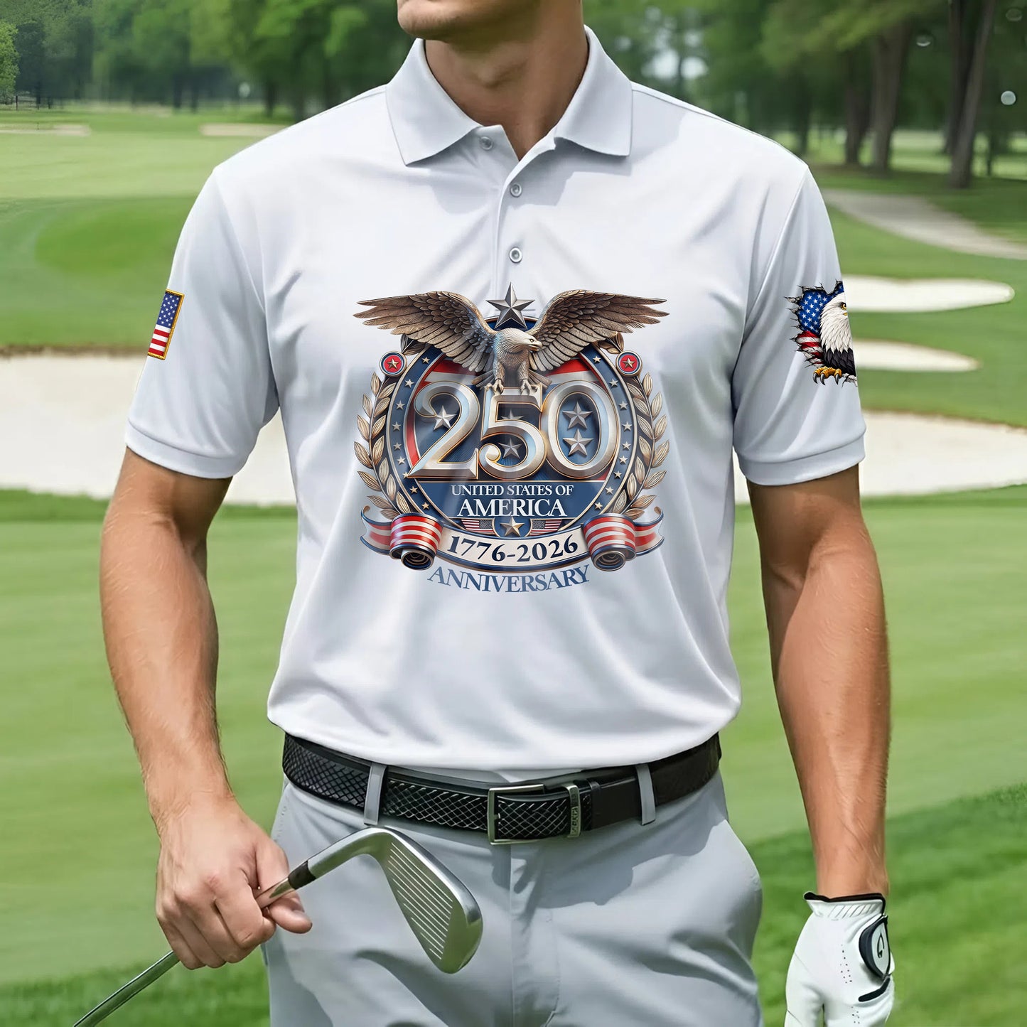 Polo Shirt - 250th Anniversary America Patriotic