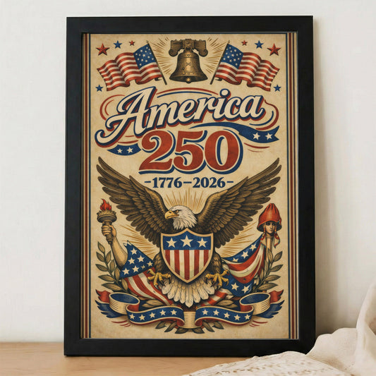 Semiquincentennial Heritage Eagle Wall Art Poster/Canvas