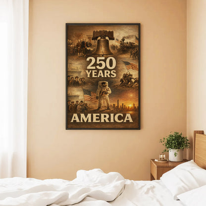Nation of Courage 250-Year Commemorative Wall Art Poster/Canvas