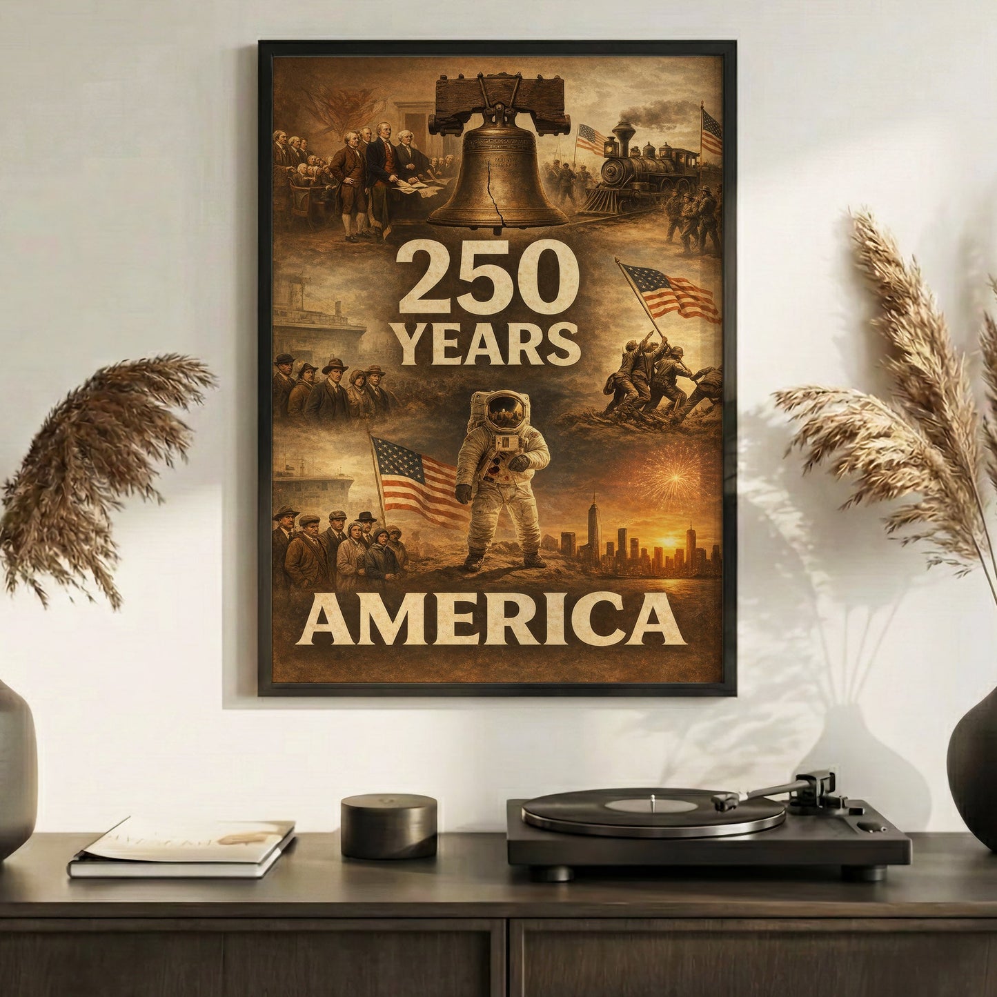 Nation of Courage 250-Year Commemorative Wall Art Poster/Canvas
