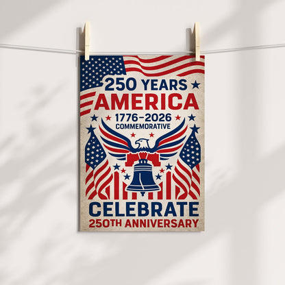 1776–2026 250th Anniversary Celebrate Poster/Canvas