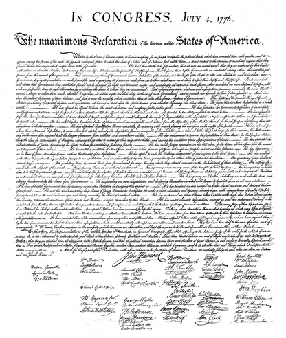 Declaration of Independence 1776 T-Shirt – American Patriot Tee | USA History Shirt | Founding Fathers Independence Day Shirt - Two Sides