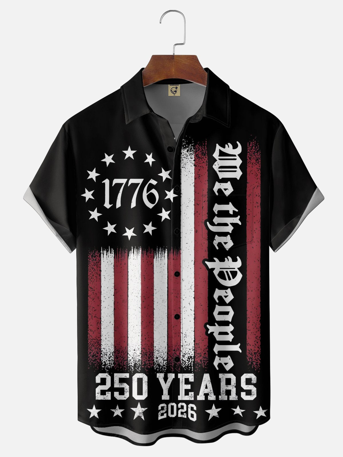 250th Anniversary Of The United States Independence Day Chest Pocket Holiday Hawaiian Shirt