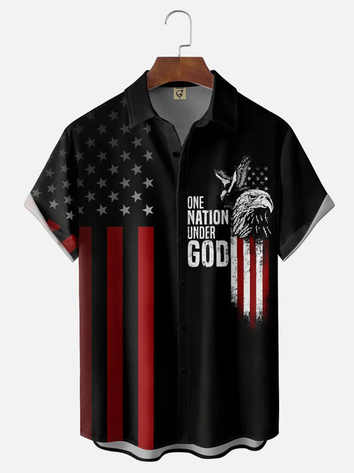 250th Anniversary Of The United States Independence Day Chest Pocket Holiday Hawaiian Shirt