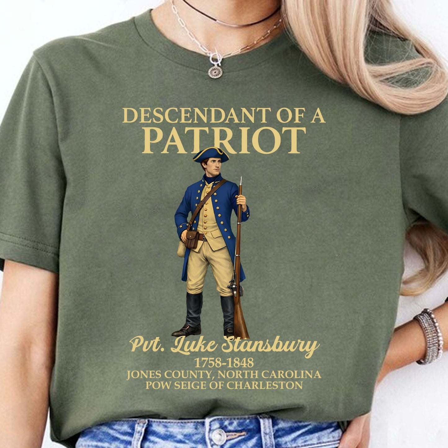 Custom Name Descendant of a Patriot Dark Shirt | Personalized 250 Years USA Sweatshirt | Patriotic