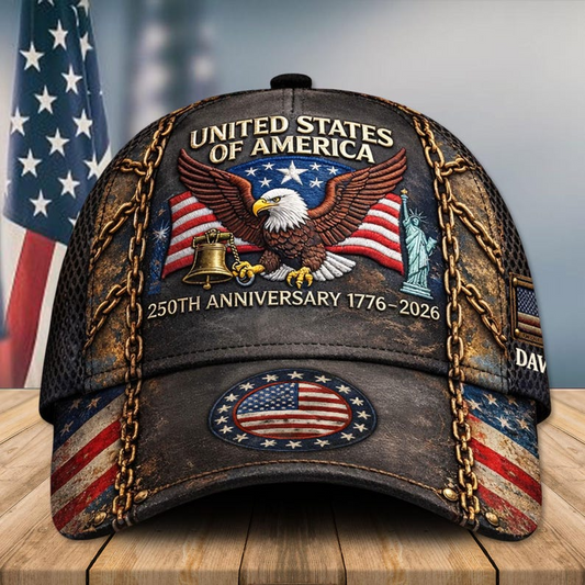 USA 250 Years Birthday Baseball Cap, 4th of July Hat, 1776–2026 Unisex Cap, Independence Gifts For Patriot
