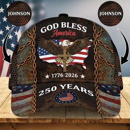 USA 250 Years Birthday Baseball Cap, 4th of July Hat, 1776–2026 Unisex Cap, Independence Gifts For Patriot