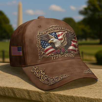USA 250 Years Birthday Baseball Cap, 4th of July Hat, 1776–2026 Unisex Cap, Independence Gifts For Patriot