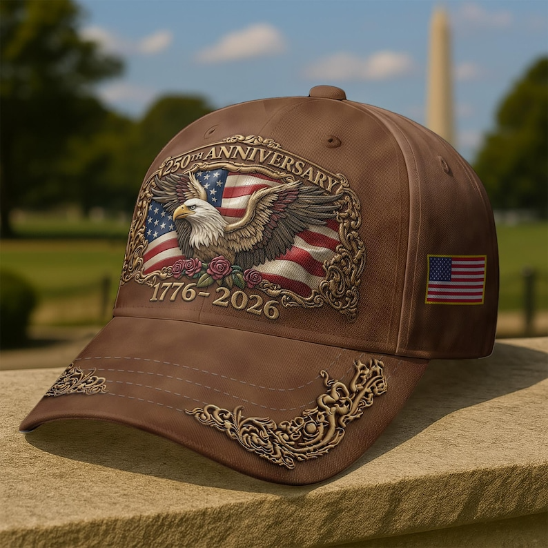 USA 250 Years Birthday Baseball Cap, 4th of July Hat, 1776–2026 Unisex Cap, Independence Gifts For Patriot